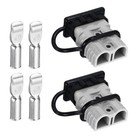 Free Shipping!!! Grey 2 Pack,  175A  Battery Connector with Dust Cover, Grey