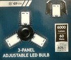 Energy Efficient Bright 6000 Lumen 3-Panel Adjustable 30,000 Hour LED Light Bulb
