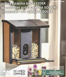 Bird Feeder with Solar Powered Wi-Fi Camera