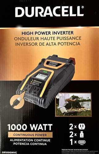 Duracell 12V to 120V AC 60Hz 1000 Watt Inverter