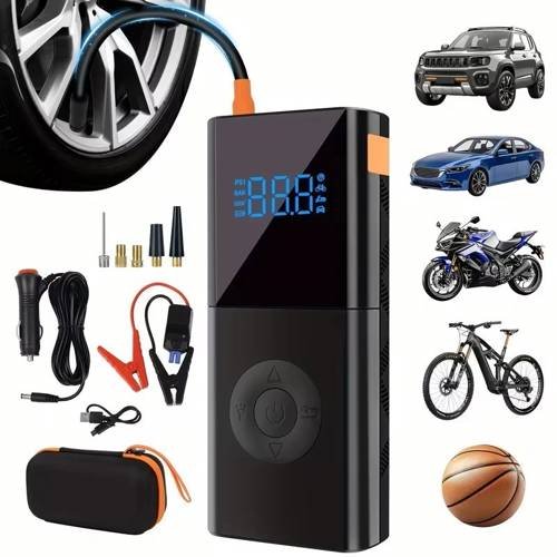 Compact lithium-ion emergency Combo Kit  Tire inflator, Jump Start, Flashlight