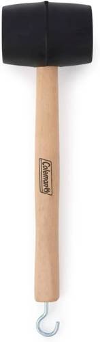 Rubber Mallet with Tent Peg Remover Hook, Double-Sided Mallet Head Made of High-