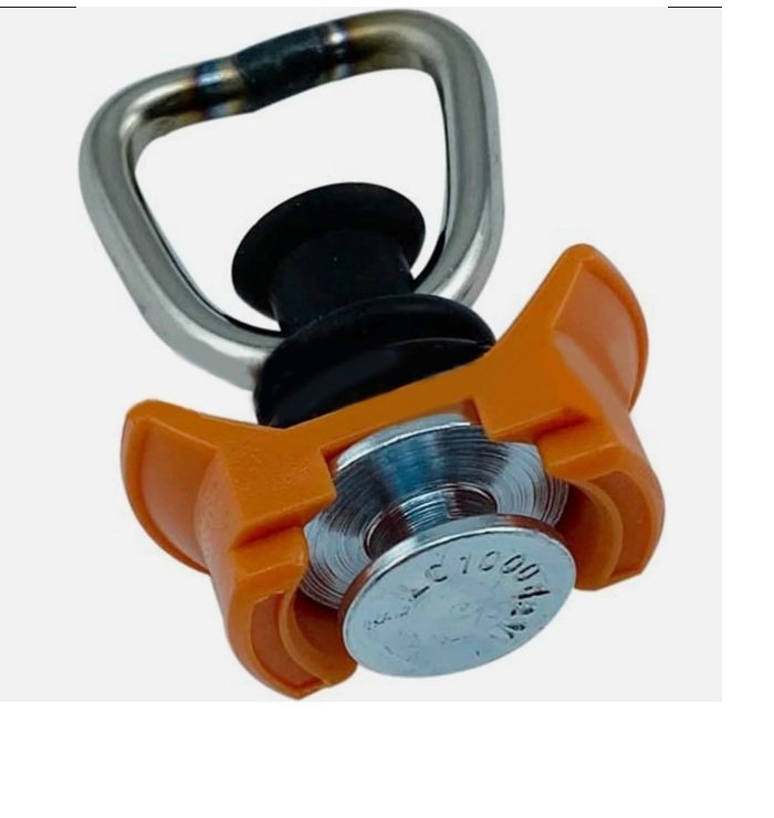 2 Pack  L-Track Single Stud Tie Down Anchor Fittings With Stainless Steel Ring