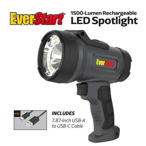 EverStart 1500-Lumen Rechargeable LED Spotlight