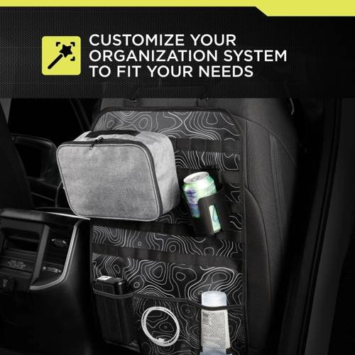 Auto Drive MOLLE Strap Backseat Organizer, Universal Fit, AZ534005