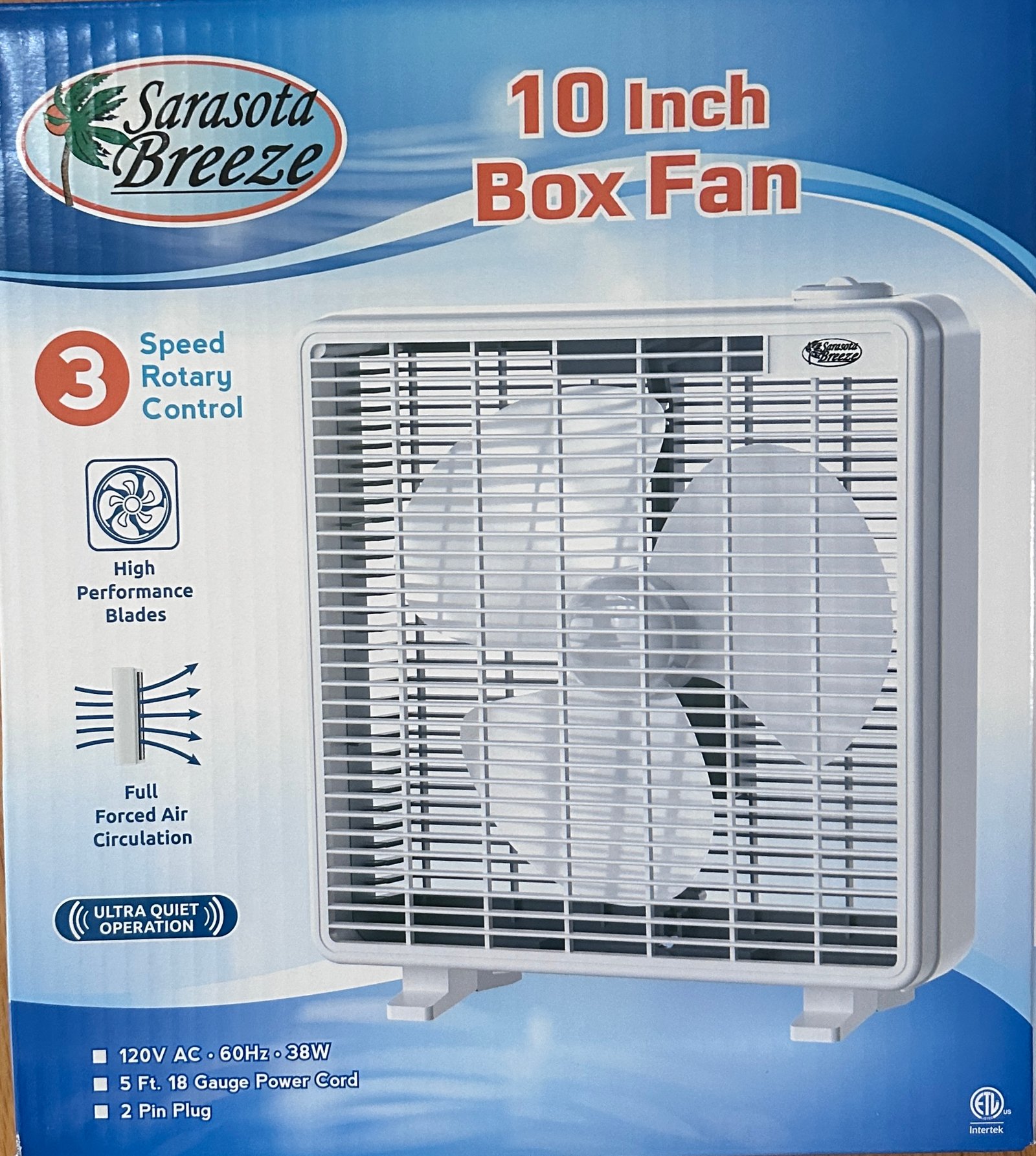 Sarasota Breeze 10 Box Fan"
